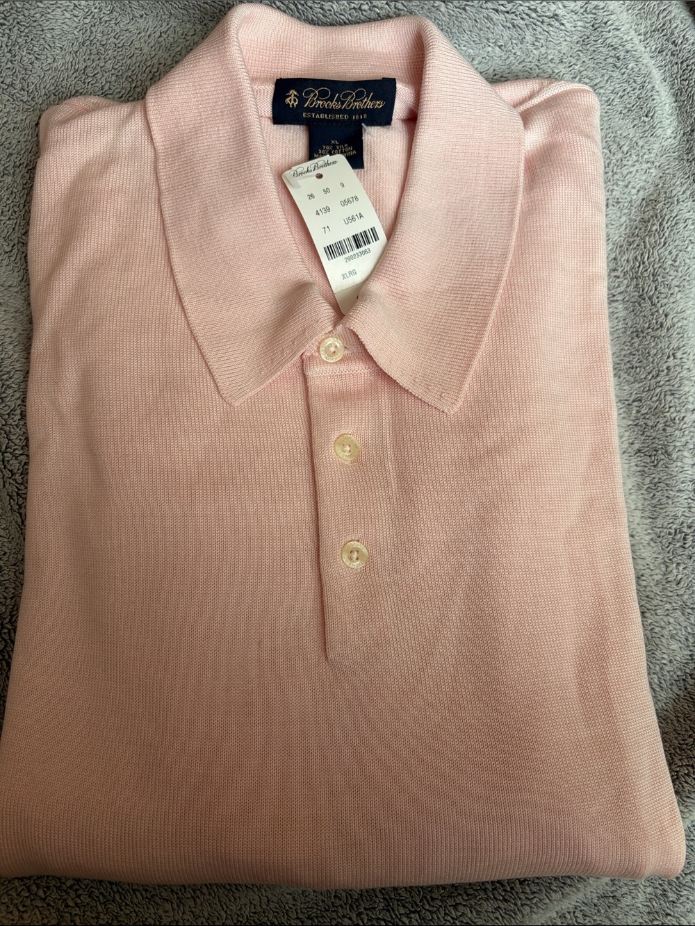 Brooks Brothers Pale Pink Long-Sleeve Sweater